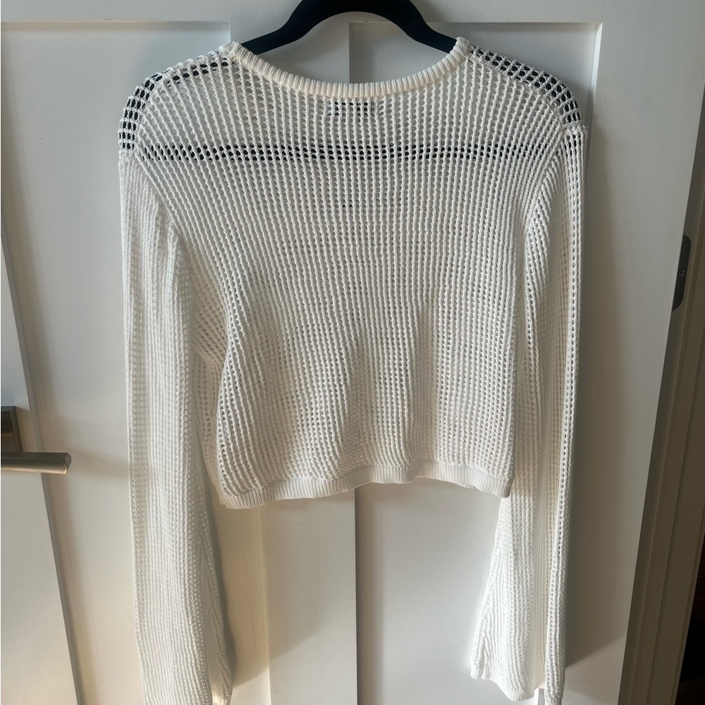 NWT Miou Muse croqueted white top - Picture 2 of 6